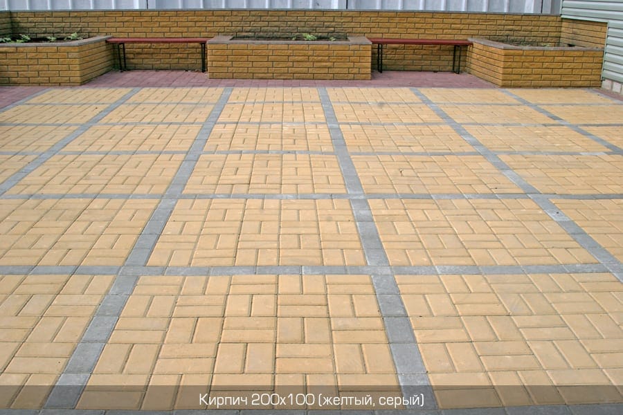 Брусчатка Кирпич 200х100