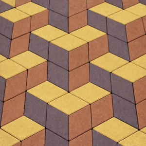 Ромб персиковий коричневий жовтий