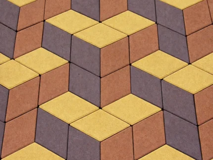 Ромб персиковий коричневий жовтий