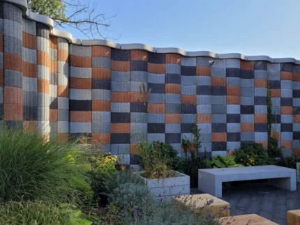 Тротуарная плитка Цветочница вибропрессованная для забора 660х450х250 купить Киев | Золотой Мандарин