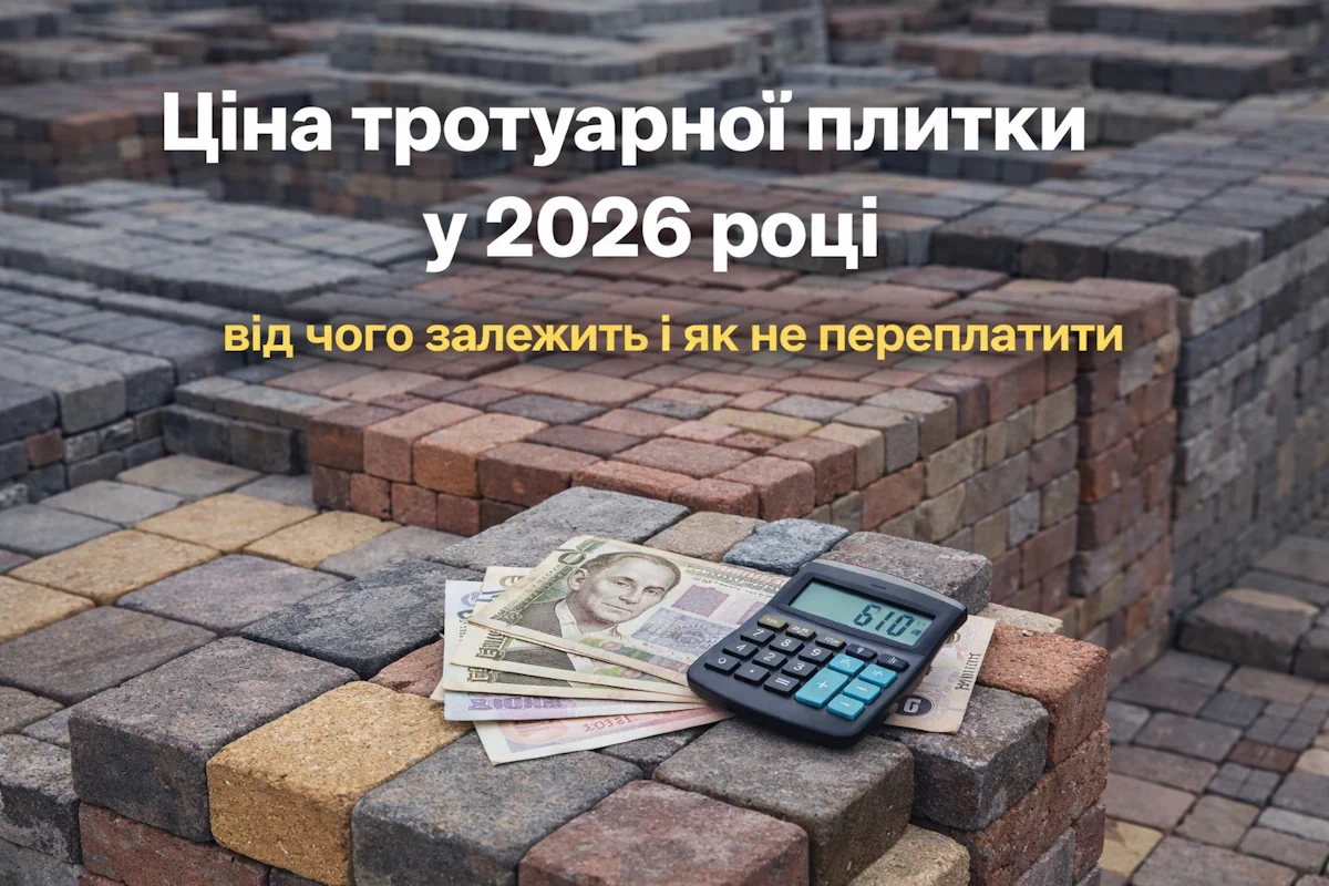 Ціна тротуарної плитки у 2026 році