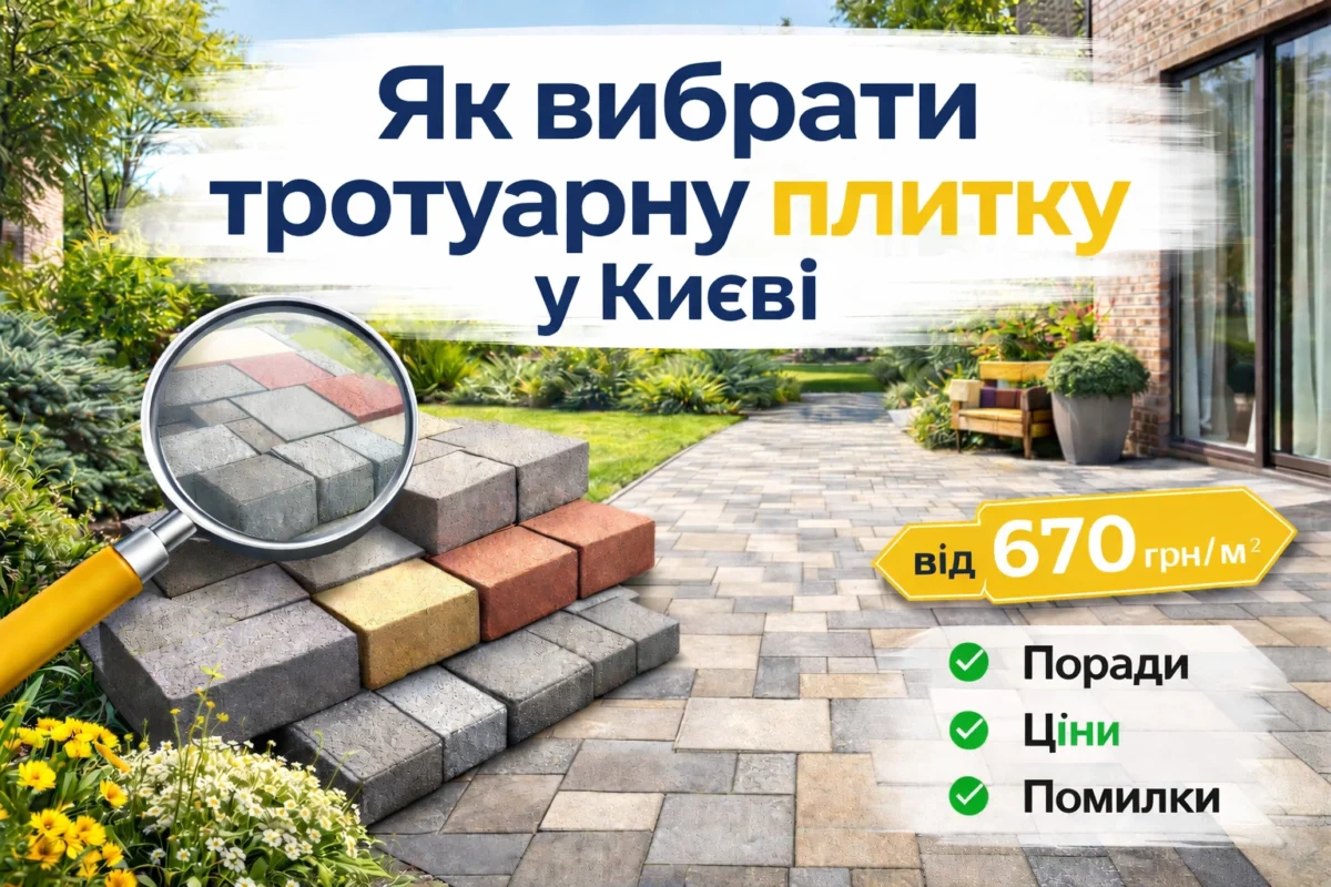 як вибрати тротуарну плитку у Києві ціна від 670 грн за м2 Золотий Мандарин