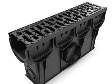 Пісковловлювач пластиковий Easy DN100 H250 з корзиною та решіткою чавунною щілинною A15