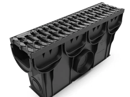 Пісковловлювач пластиковий Easy DN100 H250 з корзиною та решіткою пластиковою щілинною A15