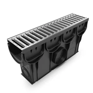 Пісковловлювач пластиковий Easy DN100 H250 з корзиною та решіткою сталевою оцинкованою щілинною A15