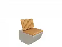Лавка Вента пряма зі спинкою