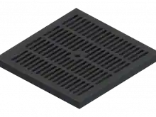 Решітка Base 300х300 пластикова чарункова чорна А15
