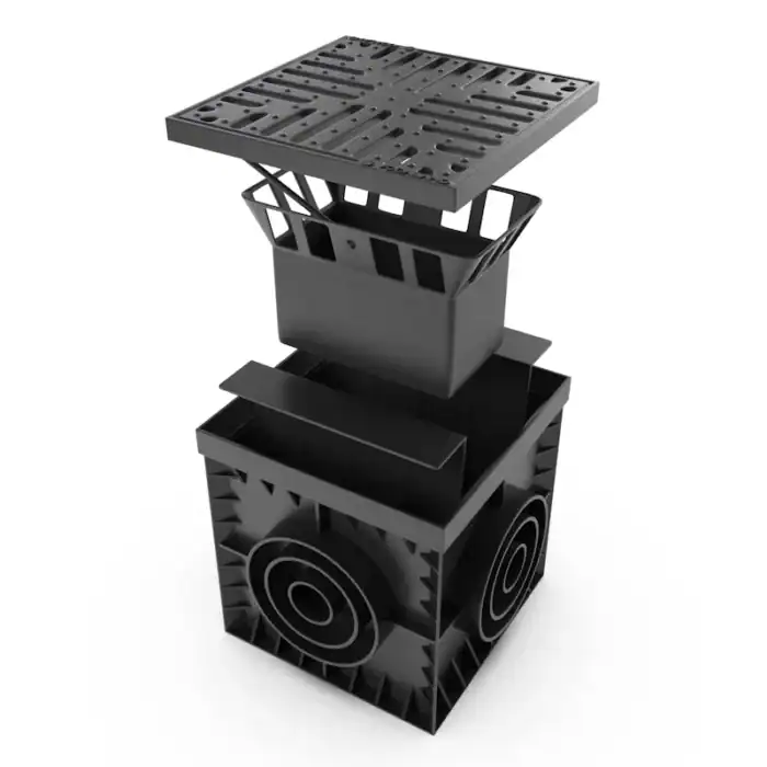 Решітка Base 300х300 чавунна сніжинка R50