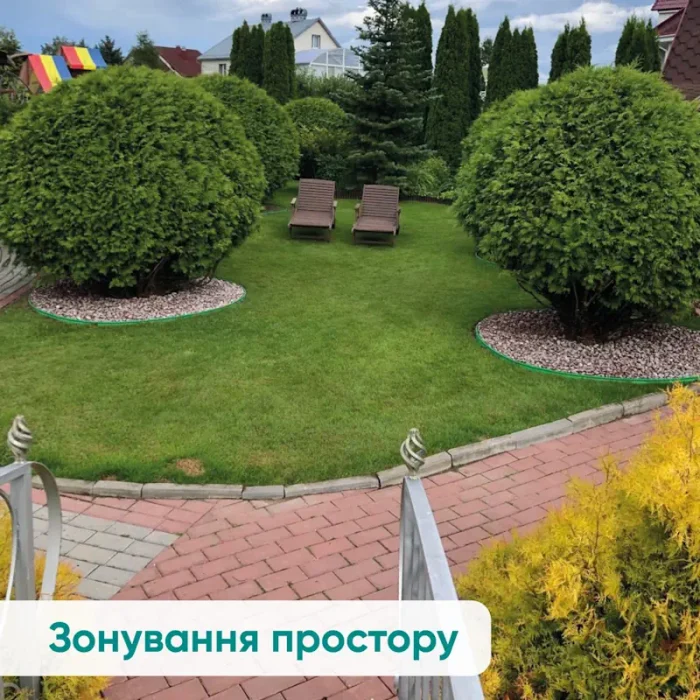 Бордюр садовий пластиковий Country Standard H100 зелений 15 м