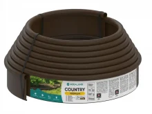 Бордюр садовий пластиковий Country Premium H110 коричневий 10 м