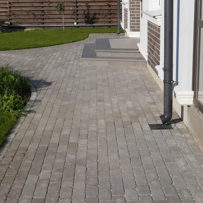 Тротуарна плитка Кирпич 200×100 Антик у кольорі Сірий