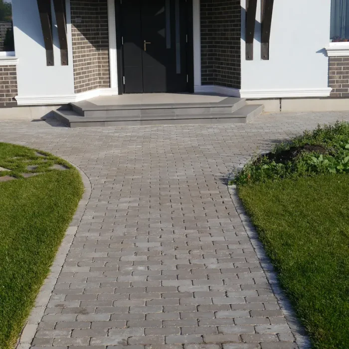 Тротуарна плитка Кирпич 200×100 Антик у кольорі Сірий