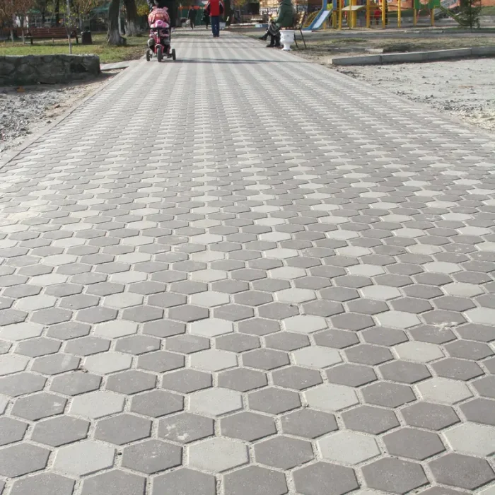 Тротуарна плитка Сота у кольорах Сірий та Білий